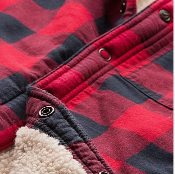 Petit Bateau Red/Black Long Sleeve Checkered Lined Shirt - Picture 5 of 11